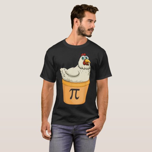 Chicken Pot Pie Funny Wiskunde Pun Chicken Pot Pi T-shirt (Voorkant volledig)