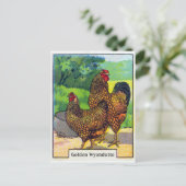  Chicken Print Briefkaart (Staand voorkant)