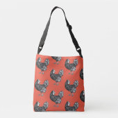 Chicken Print Handbag Crossbody Tas (Achterkant)