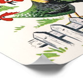 Chicken Print Rooster en Hen op het Boerderij (Hoek)