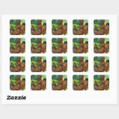  Chicken Print Vierkante Sticker (Vel)