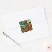  Chicken Print Vierkante Sticker (Envelop)