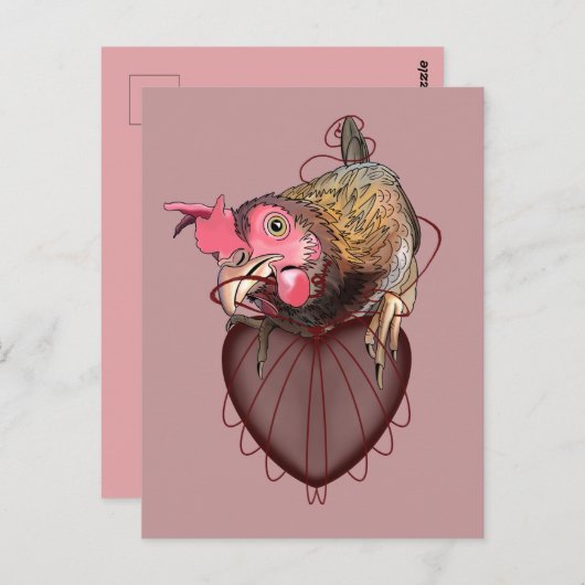 Chicken Pulling Heartstrings Briefkaart (Voorkant / Achterkant)