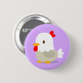 chicken : purple : pins ronde button 5,7 cm (Voorkant /achterkant)