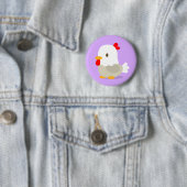 chicken : purple : pins ronde button 5,7 cm (In situ)