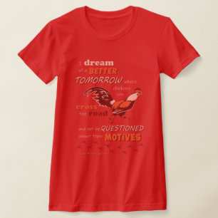 Chicken Quotation Slim T-shirt voor dames