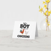 Chicken Quote: Gewoon een jongen die van blanco ki Kaart (Gele Bloem)