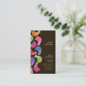 Chicken Rainbow Fun Pattern Food Visitekaartje (Staand voorkant)