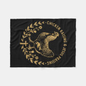 Chicken Raising &amp; Jesus Praising Shirt Men Wom Fleece Deken (Voorkant (Horizontaal))