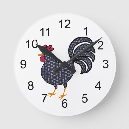 Chicken Ranch Wall Clock Ronde Klok (Voorkant)