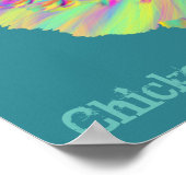 Chicken Rap Funny Vat Free Vegan Music Animal Art Poster (Hoek)