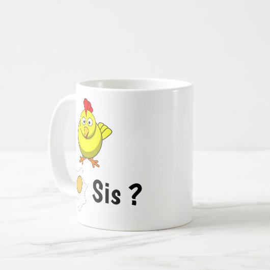 Chicken Recognizes Sister Egg Koffiemok (Voorkant links)