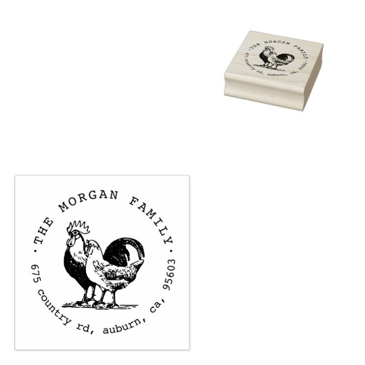  Chicken ⎥Retouradresstempel Rubberstempel (Gestempeld)