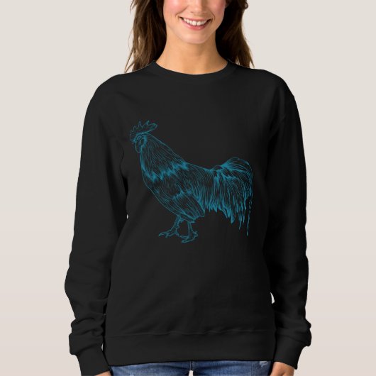 Chicken retro Men Women Rooster Chicken   3 Trui (Voorkant)