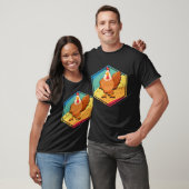 Chicken  Retro Style T-shirt (Unisex)