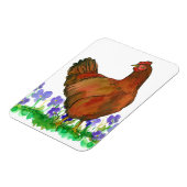 Chicken Rhode Island Red Waterverf Bird Magneet (Linkerzijde)