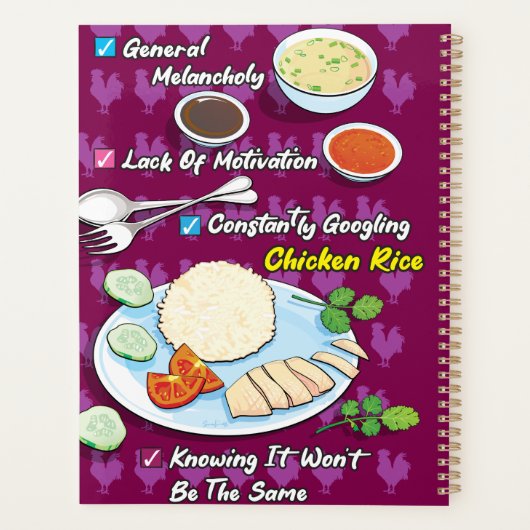 Chicken Rice Craze Planner (Achterkant)