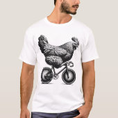 Chicken Riding Bike Biker Bicycle Lover Biking T-shirt (Voorkant)