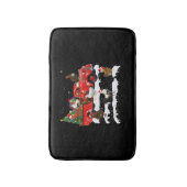 Chicken Riding Red Truck Xmas kerst Badmat (Voorkant Verticaal)