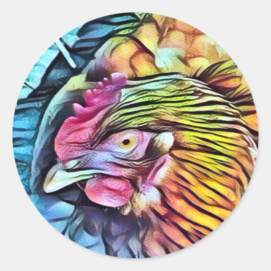 CHICKEN RONDE STICKER (Voorkant)