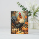 Chicken Rooster Art Briefkaart (Staand voorkant)