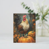 Chicken Rooster Art Briefkaart (Staand voorkant)