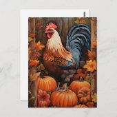 Chicken Rooster Art Briefkaart (Voorkant / Achterkant)
