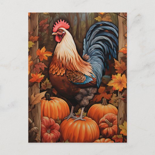 Chicken Rooster Art Briefkaart (Voorkant)