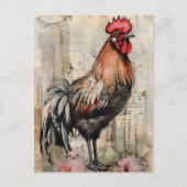 Chicken Rooster Art Briefkaart (Voorkant)
