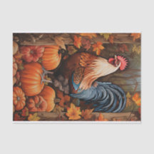 Chicken Rooster Art Decoupage Ephemera