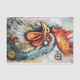 Chicken Rooster Art Decoupage Ephemera Tissuepapier