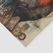 Chicken Rooster Art Decoupage Ephemera Tissuepapier (Detail)