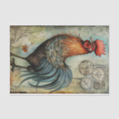Chicken Rooster Art  Decoupage Ephemera Tissuepapier (Voorkant)