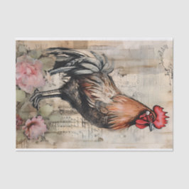Chicken Rooster Art Decoupage Ephemera Tissuepapier