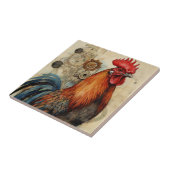 Chicken Rooster Art Tegeltje (Zijkant)