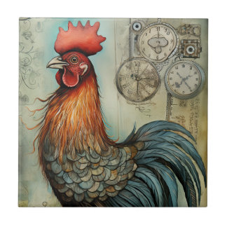 Chicken Rooster Art Tegeltje