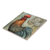 Chicken Rooster Art Tegeltje (Zijkant)