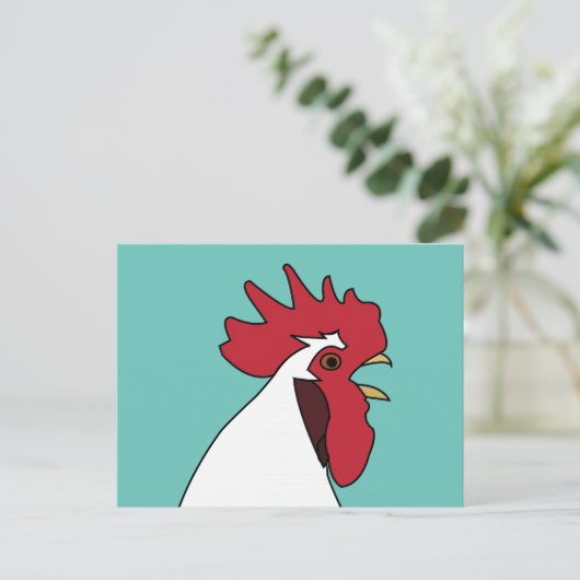 Chicken Rooster Briefkaart (Staand voorkant)