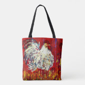 Chicken Rooster Canvas tas (Achterkant)