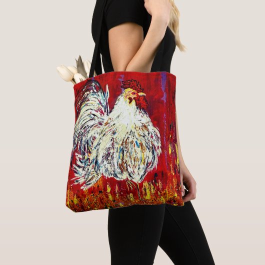 Chicken Rooster Canvas tas (Dichtbij)