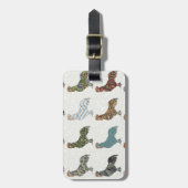 Chicken Rooster Colorful Pattern Boerderij Bagagelabel (Voorkant verticaal)