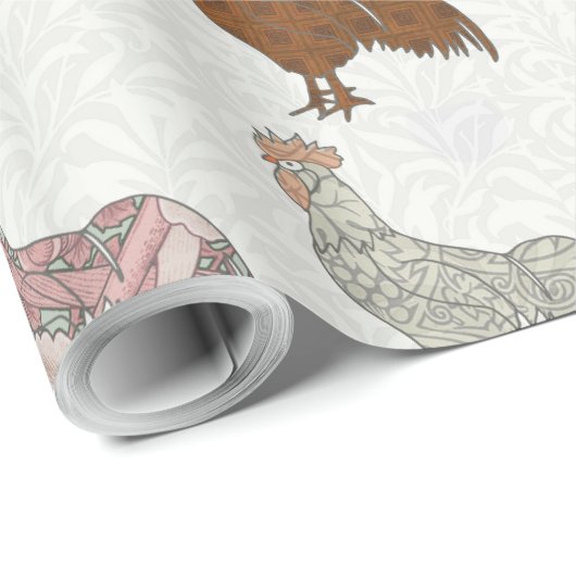 Chicken Rooster Colorful Pattern Boerderij Cadeaupapier (Rol Hoek)