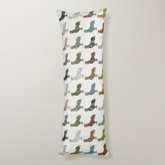 Chicken Rooster Colorful Pattern Boerderij Lichaamskussen (Achterkant (Verticaal))