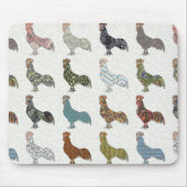 Chicken Rooster Colorful Pattern Boerderij Muismat (Voorkant)
