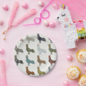 Chicken Rooster Colorful Pattern Boerderij Papieren Bordje (Feest)