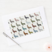 Chicken Rooster Colorful Pattern Boerderij Rechthoekige Sticker (Envelop)