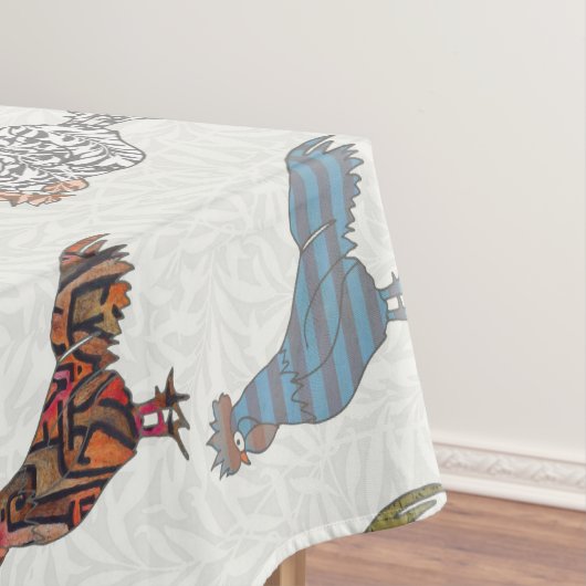 Chicken Rooster Colorful Pattern Boerderij Tafelkleed (Voorbeeld)