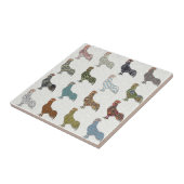 Chicken Rooster Colorful Pattern Boerderij Tegeltje (Zijkant)