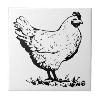 Chicken rooster Custom Photo Tegel Tegeltje