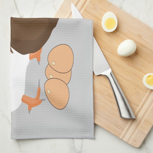 Chicken Rooster Eggs Kitchen Towel Theedoek (Quarter Fold)